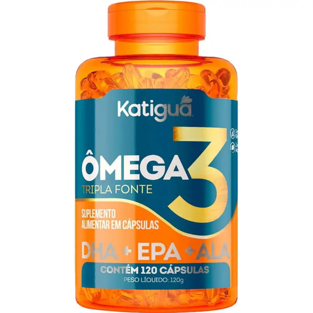 Ômega 3 Tripla Fonte 1000mg 120 cápsulas Katiguá