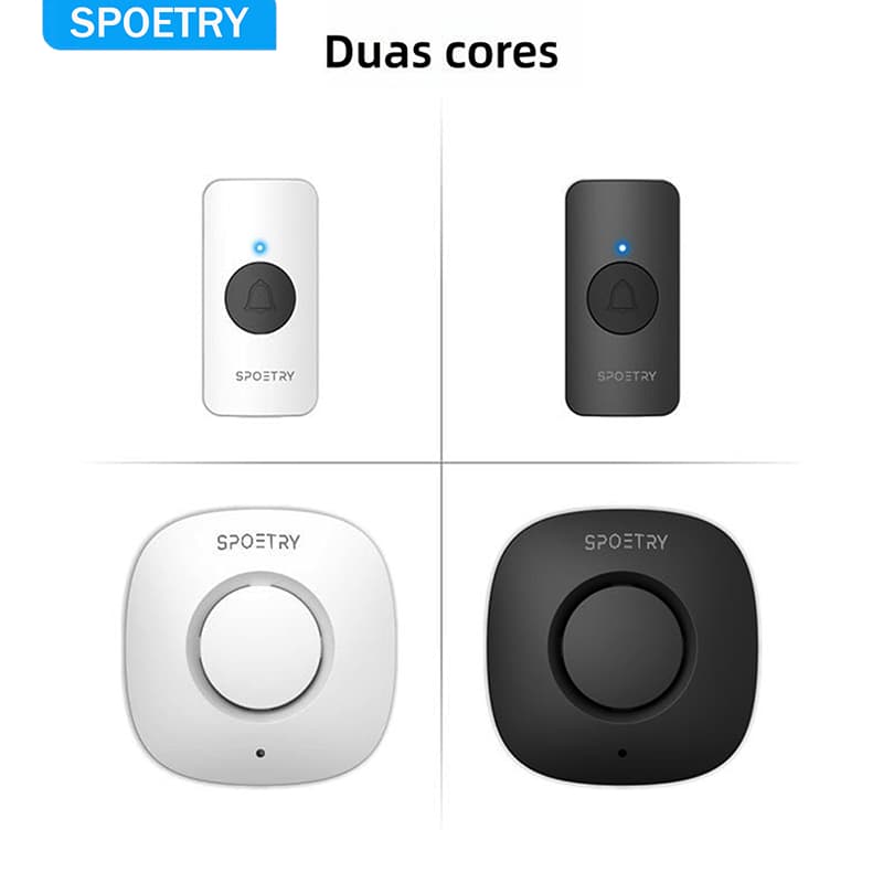 Campainha À Prova D'água Doméstica DC Sem Fio Com 36 Toques , Adequada Para Casa , Apartamento , hotel E Outros Cenários