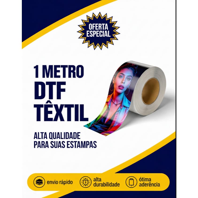 DTF Têxtil 57X100cm Impressão De Estampa Para Camisetas Envio Imediato