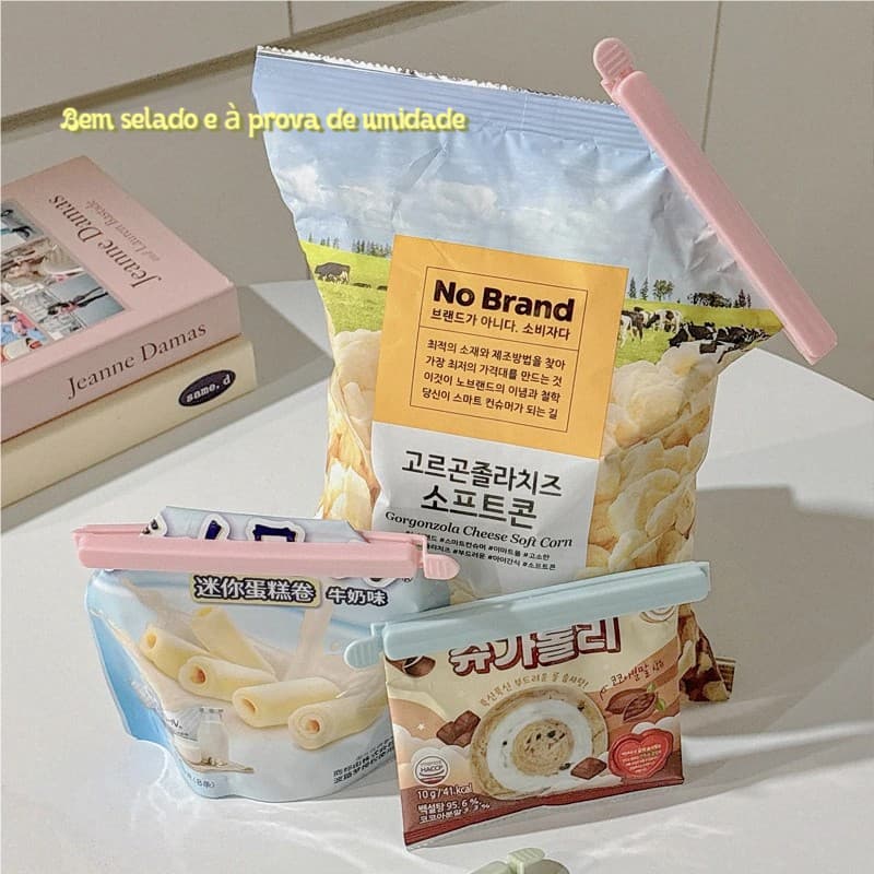 【Bestseller】Conjunto Lacre Prendedores – 12Uns 3 Tamanhos, Fecha Sacos e Embalagens!