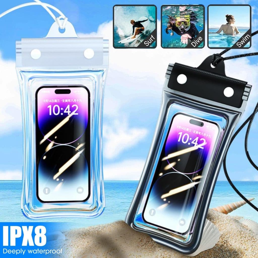 Capa Bolsa Impermeável Transparente - Universal Prova d'Água para Celular