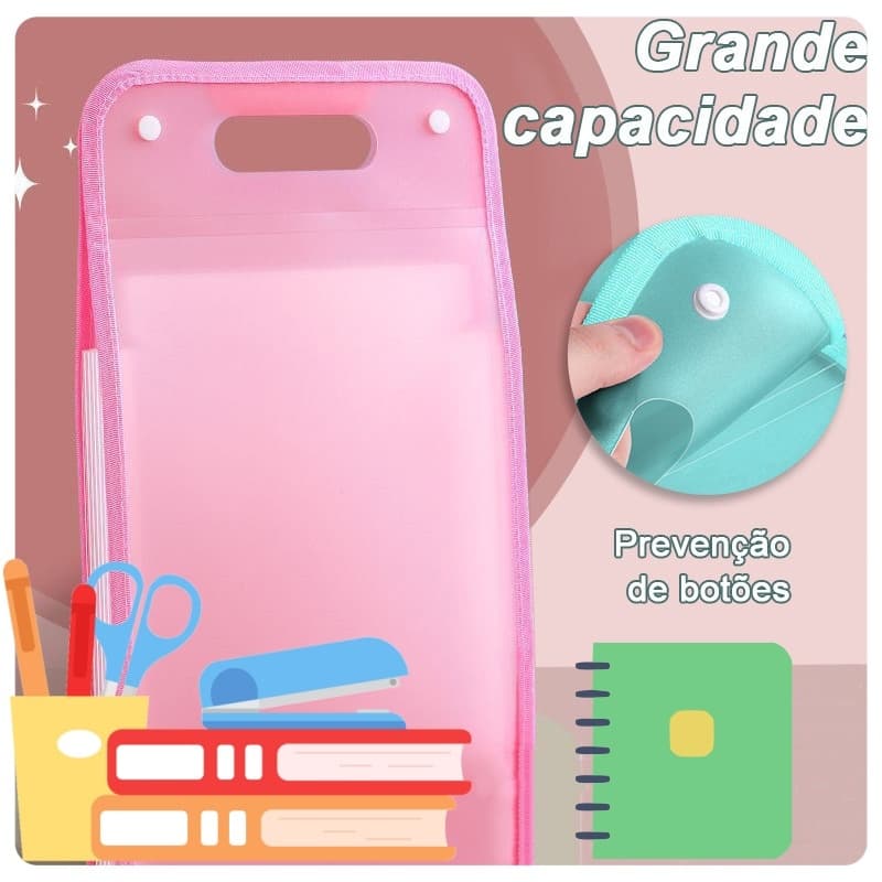 Pasta Sanfonada 12 Divisorias A4 Papelaria/ Material Escolar