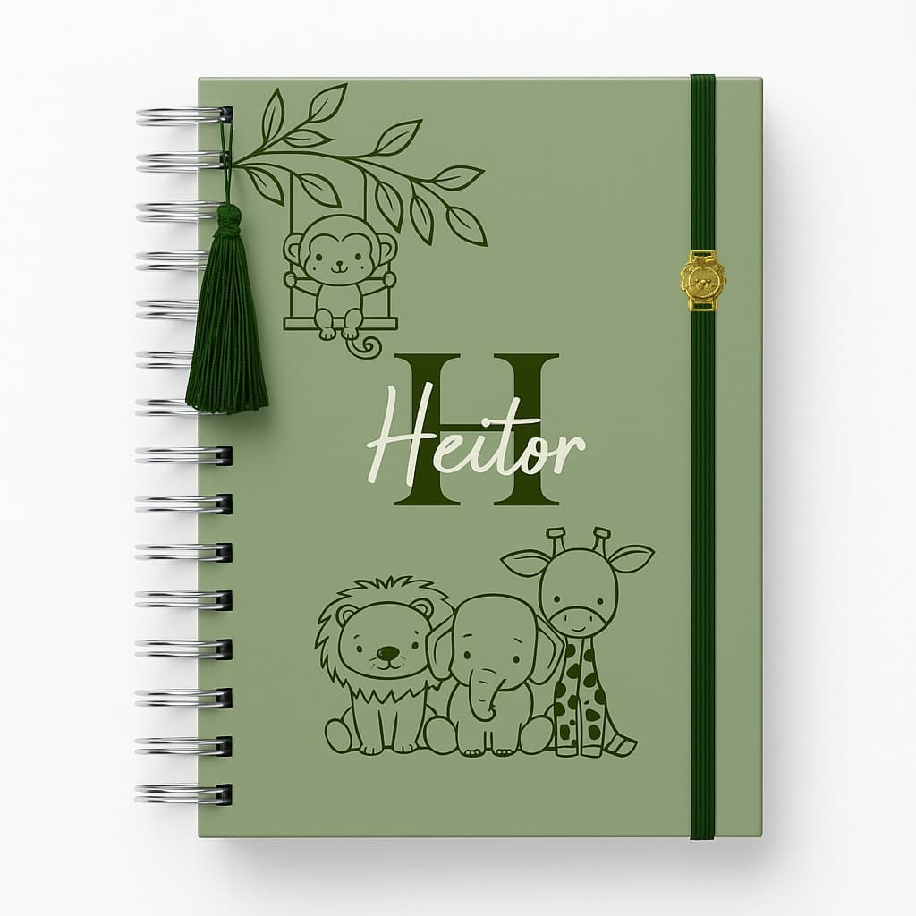 Caderneta de Vacinação/Saúde  - Safari - Personalizada com Nome