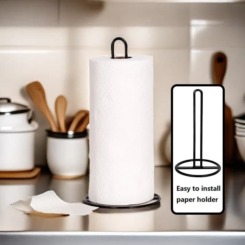 Organizador de Mesa de Cozinha - Suporte Porta Rolo Papel Toalha Vertical