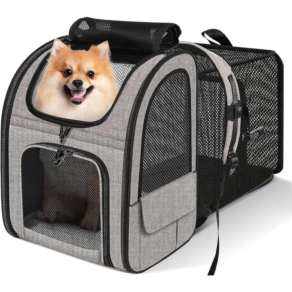 Bolsa Transporte Pet Expansível para Avião Cabine | Cachorros e Gatos, com Almofada Removível
