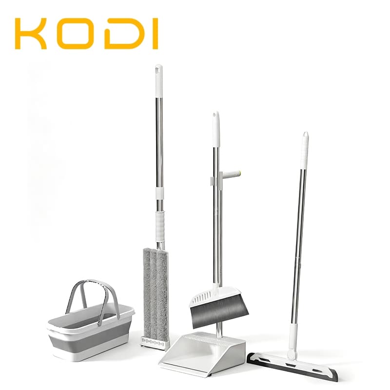 Kit 5 Ferramenta Mágica de Mop Vassoura + Rodo + Pá  +balde Conjunto de esfregão -S7