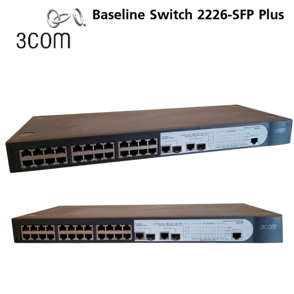 SWITCH 3COM BASELINE 2226 SFP PLUS 24 PORTAS (USADO)