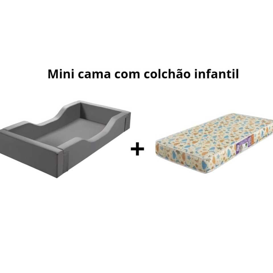Cama + Colchão Infantil Espumada Montessori Com Colchão Quarto Criança