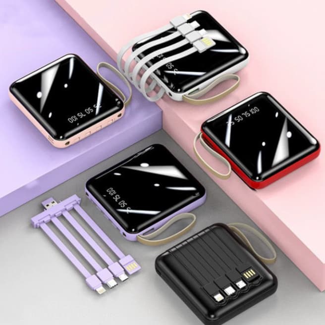 Power bank cabo incluso 5000/10000 mAh portátil lanterna