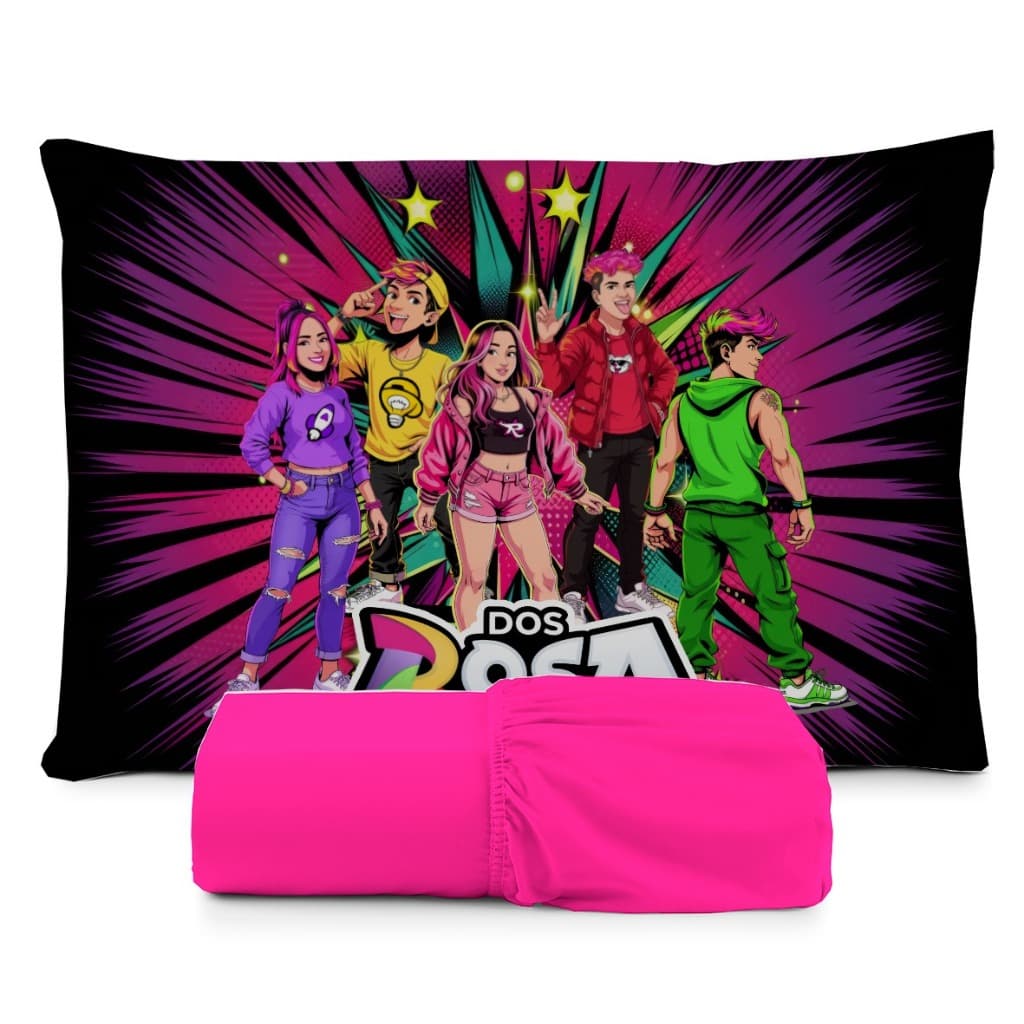 JOGO DE LENÇOL SOLTEIRO INFANTIL DOS ROSAS EMILLY VICK  FRONHA TRAVESSEIRO, LENÇOL DE ELASTICO