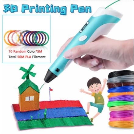 Refil Filamento Abs Kit 10 Cores 50M Impressora 3d Caneta Vida