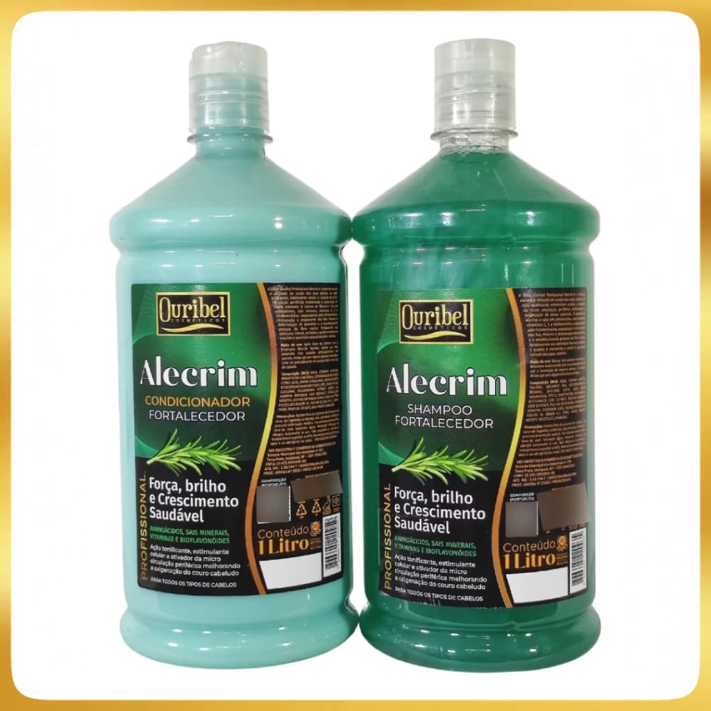Kit Shampoo E Condicionador De Alecrim Fortalecedor Ouribel 1 Litro