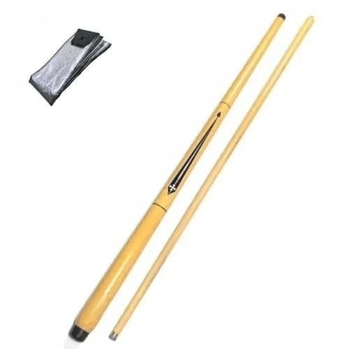 Taco Sinuca Goiabao Cruz Malta Desmontável Ou Bipartido C/ Capa e Giz Master Verde