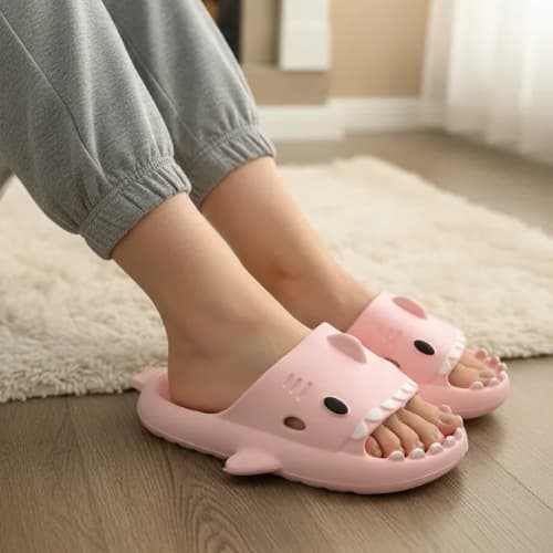 Chinelos De Tubarão Fofos - Infantil & Adulto - TB1