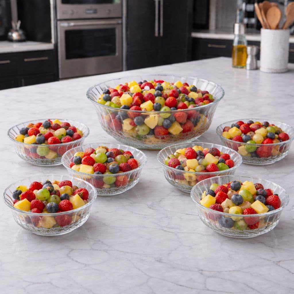 Conjunto de Bowls de Vidro Konia – 7 Peças