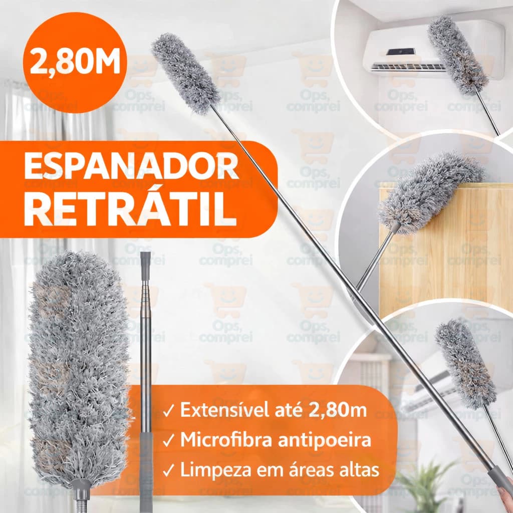 Espanador Retrátil 280 Centímetros 2,8 metro Ajustável Telescópica Dobra Escova De Limpeza De Poeira