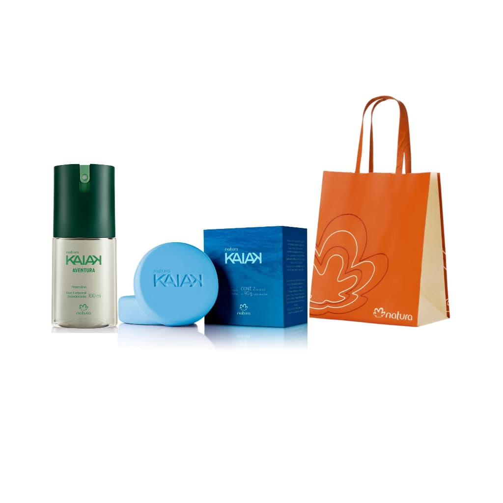 Natura Kaiak Aventura Desodorante e Sabonete Kaiak Classico Masculino Presente Kit