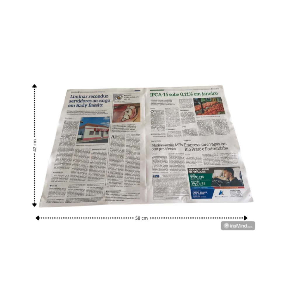 Jornal Usado 1 KG – Mudança, Encarte, Artesanato, Enchimento de Embalagens