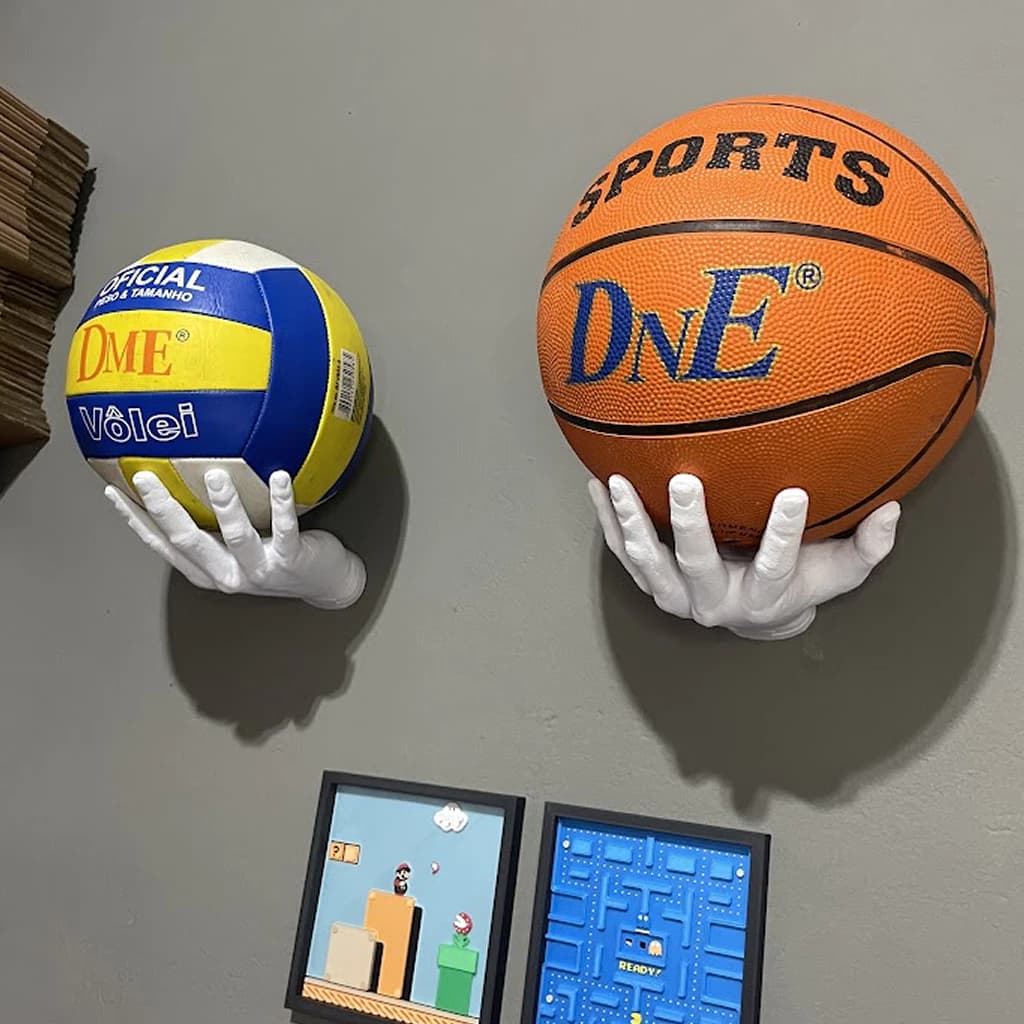 Suporte de parede Bola de Futebol Volei Basquete Futebol Americano Suporte Decoração