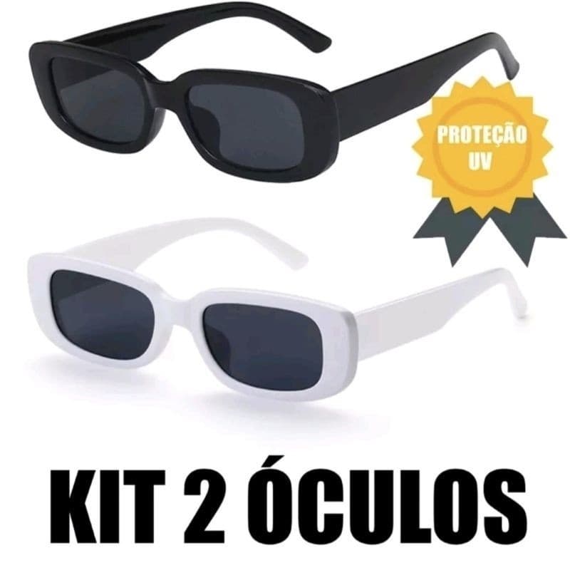 kit 2 oculos retro vintage premium