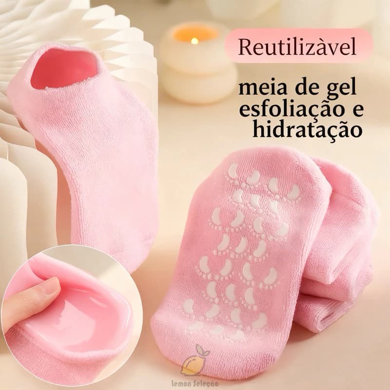 Kit de Meias e Luvas de Hidratação para Mãos e Pés – Reutilizável Contra Ressecamento