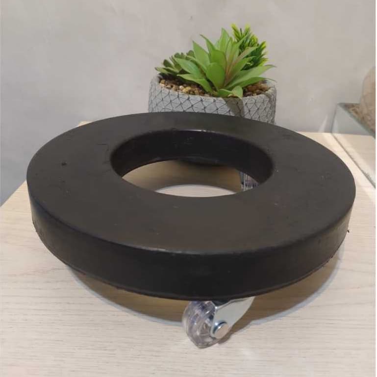 Suporte para vaso de planta flor varanda botijão de Gas com rodizio em silicone  20cm ou 25 cm redondo