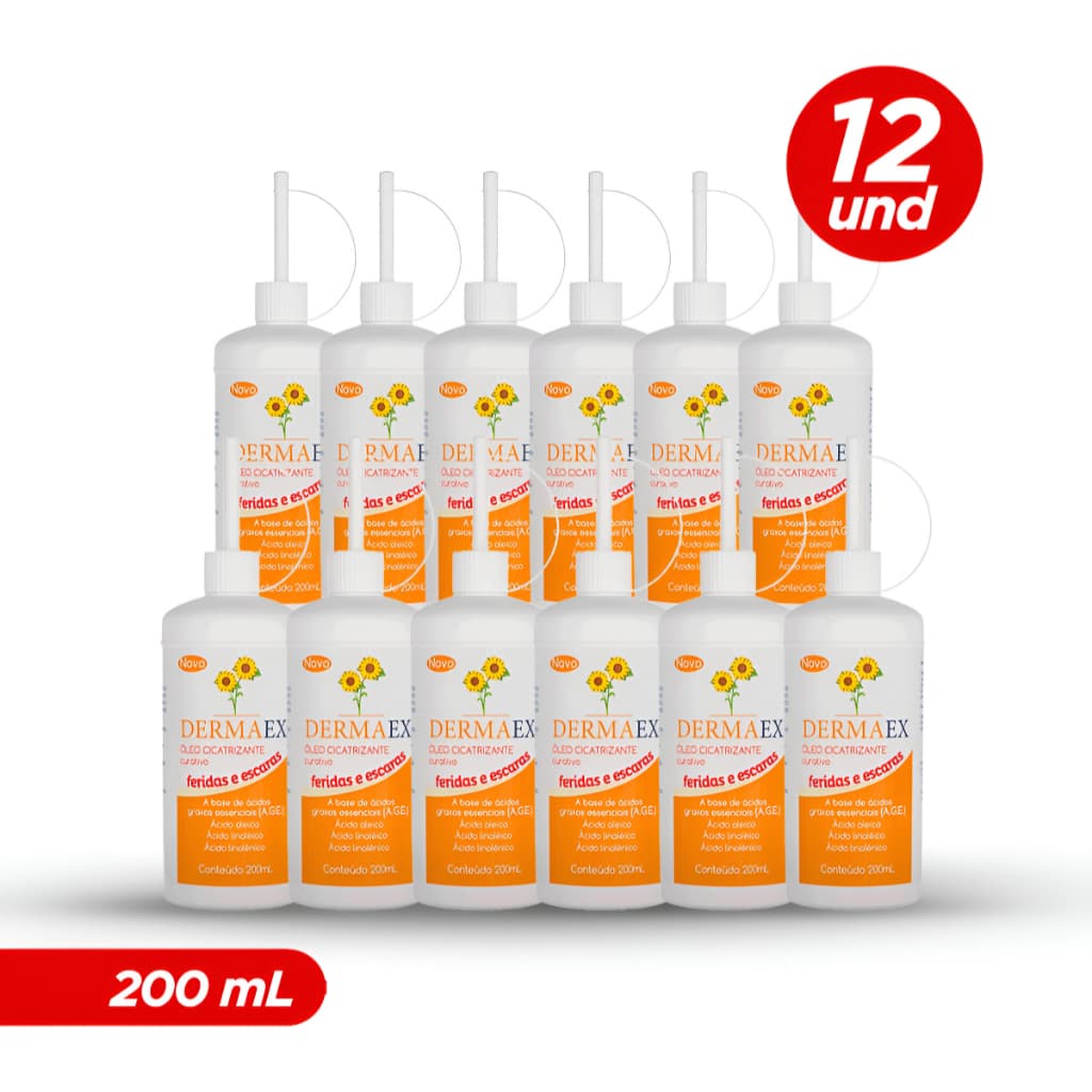 OLEO DE GIRASSOL 200ML DERMAEX - 12 UNIDADES