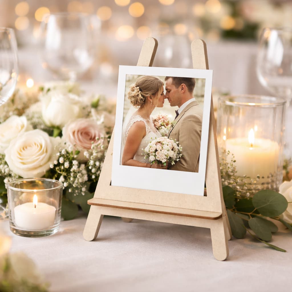 Mini Cavalete para Lembrancinha Noivado Casamento Foto Polaroid Decoração de Festa