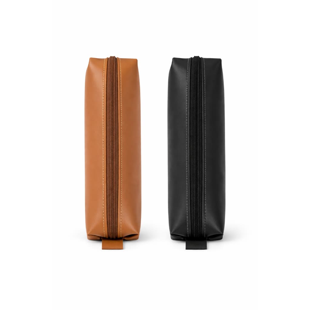 Estojo Escolar Faculdade Grande De Couro Sintético Masculino Feminino Multiuso Organizador Material Escolar