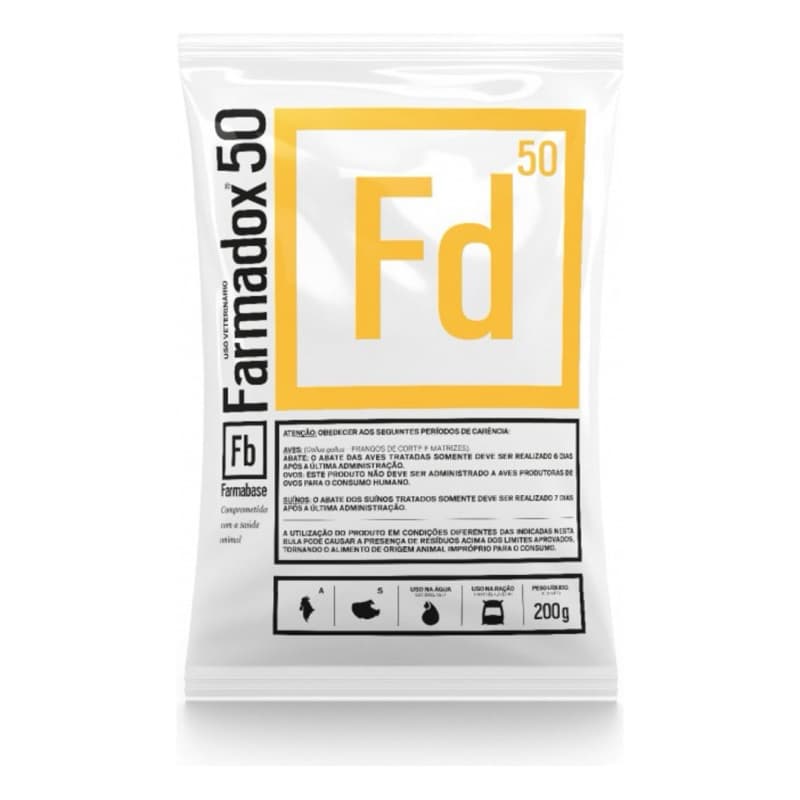 Farmadox 50 200g EMBALAGEM ORIGINAL DE FÁBRICA - Doxiciclina Farmabase
