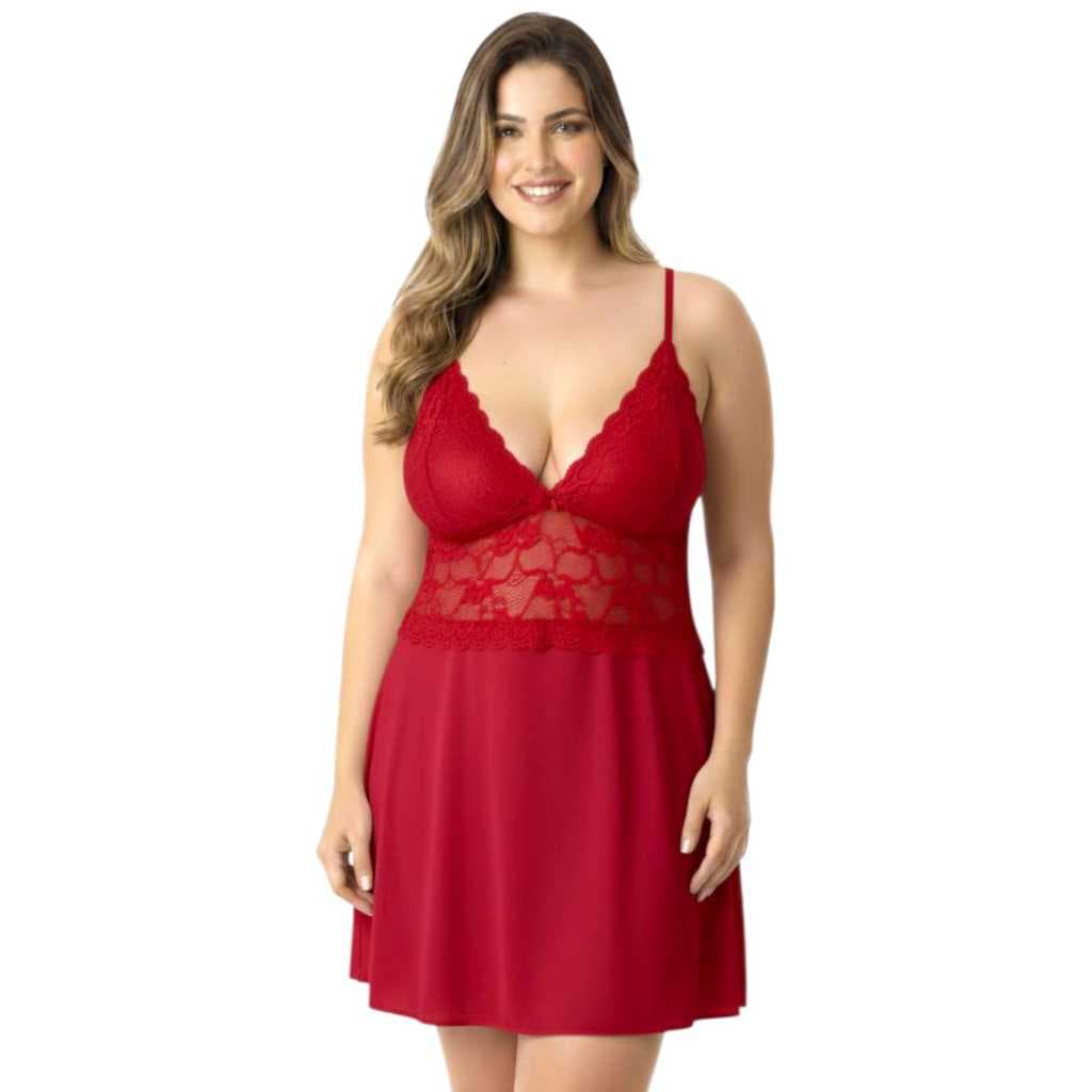 camisola plus size Rendada  confortavel Linda  e Barata  tamanho grande comprar camizola