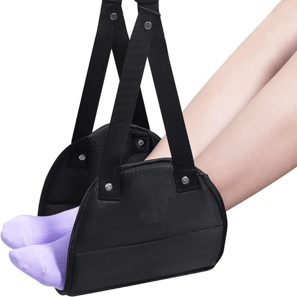 Apoio de Pés Leve para Viagem - Hammock de Vôo | Almofada de Espuma Eficaz 🛍️