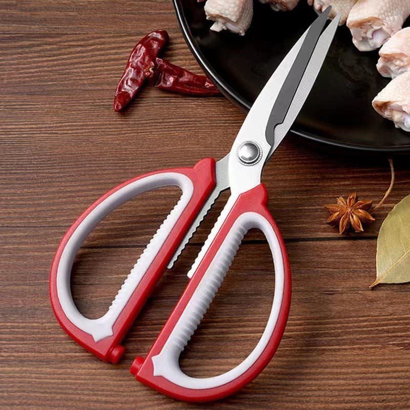 Tesoura de Aço Bicolor Doméstica - Multifuncional e Elegante! Resistente, Prática e Versátil para Casa