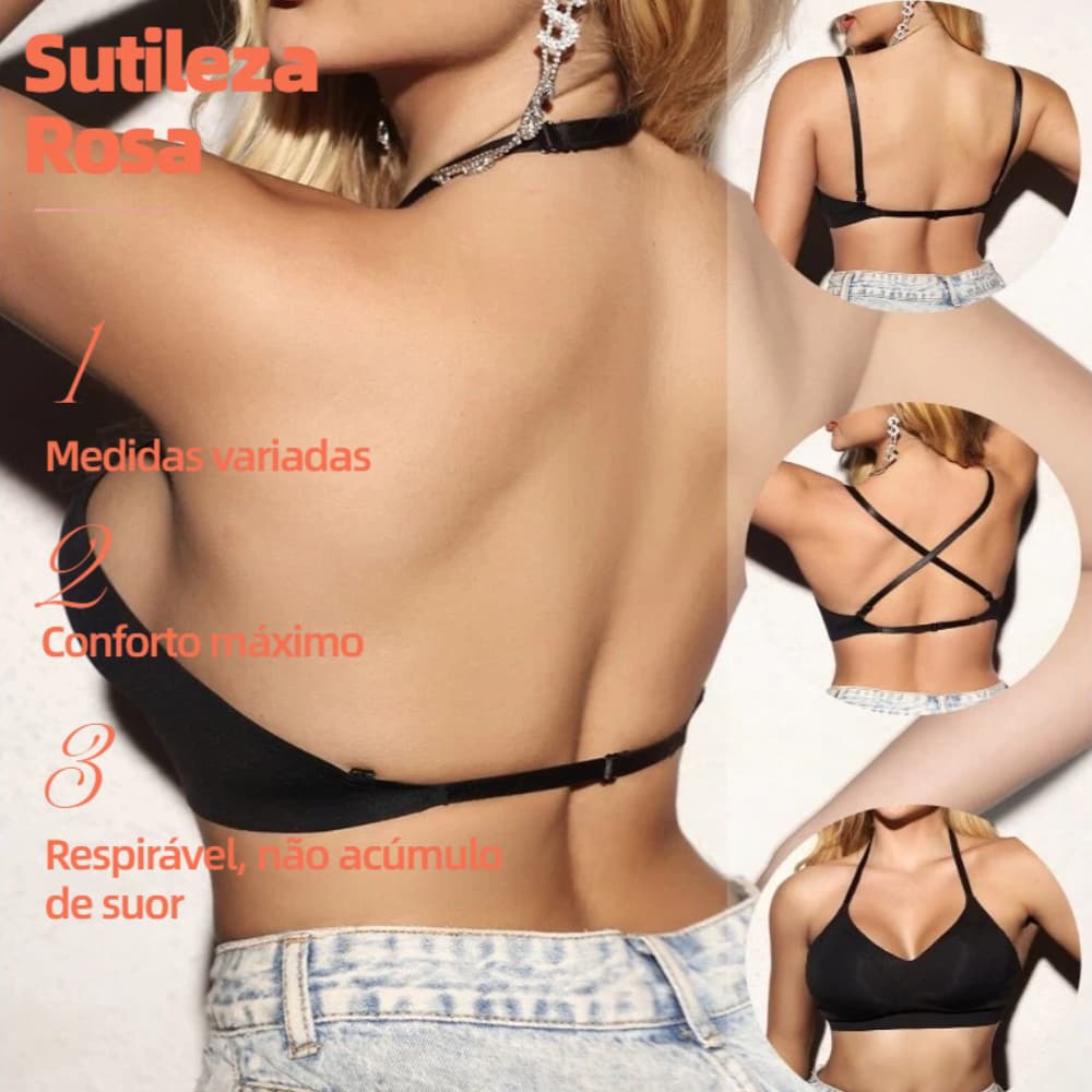 Sutiã sexy multifuncional — várias maneiras de usarcom costas descobertas ajustáveis modelo push-up 9283