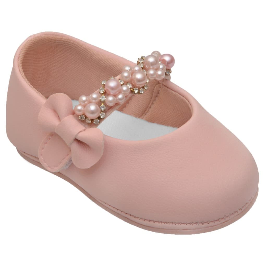 Sapato sapatilha bebê infantil  menina  pedrarias festa aniversario casamento antiderrapante 9062 B