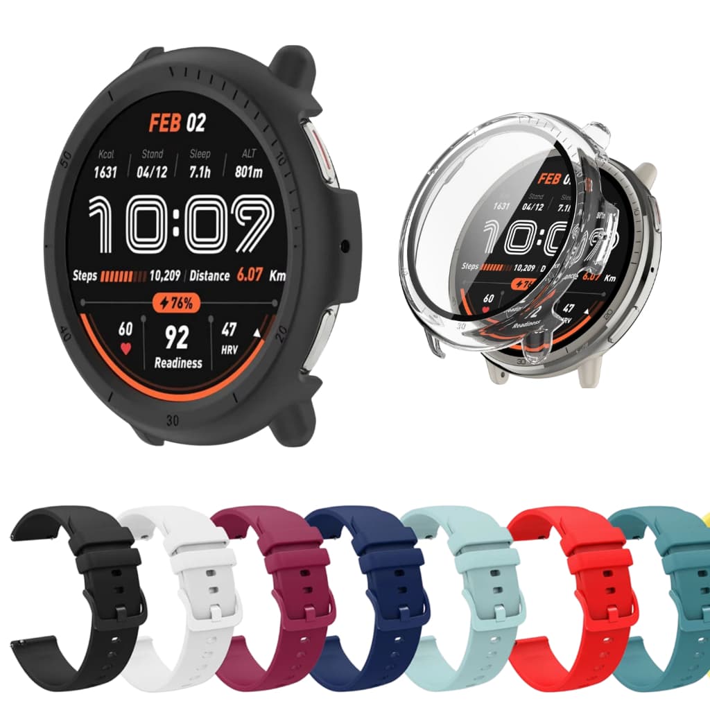 Case com Película + Pulseira para Amazfit Active 2 Bumper