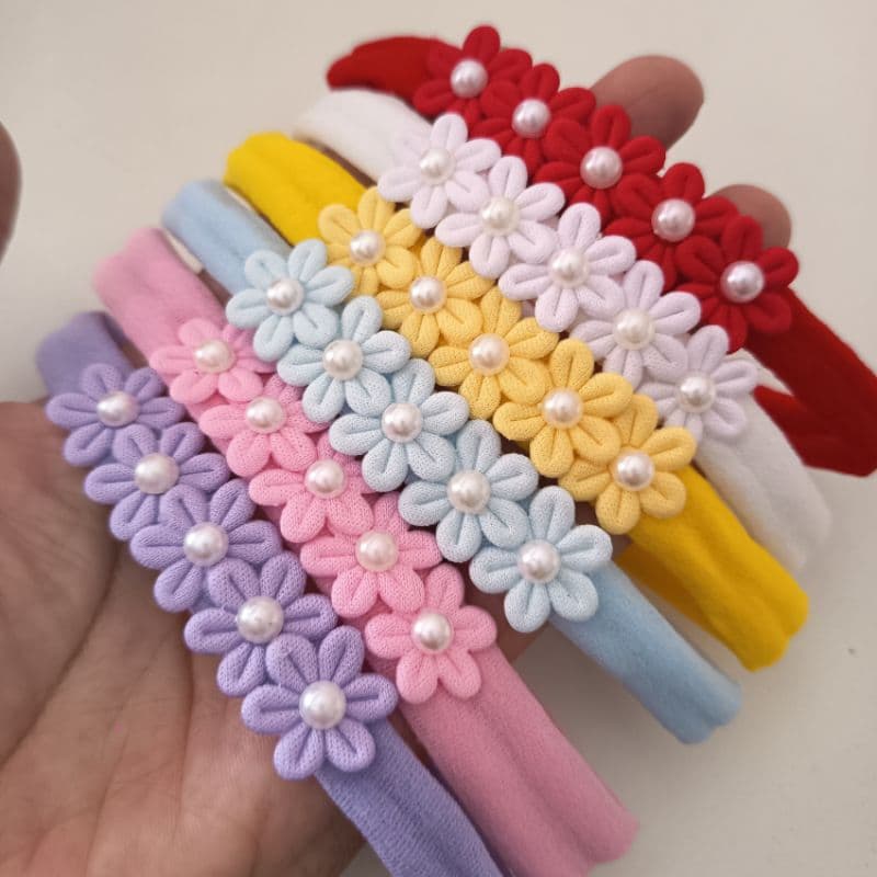 Faixinhas Slim Conforto Total kit com 6 unidades- Laços Bebê Enxoval Menina - Artesanal- Macia/não aperta