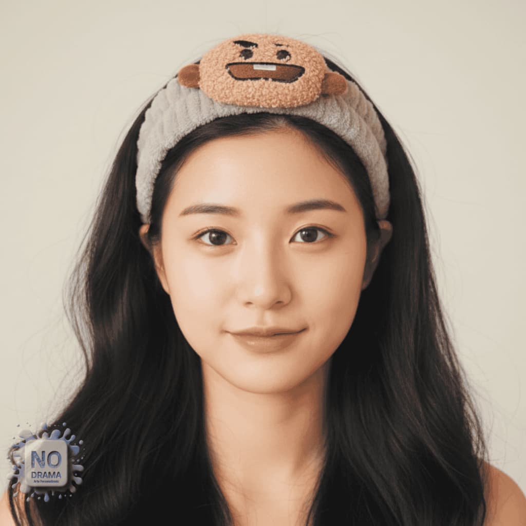 K-POP Faixa de Skincare BT21 | Tiara de Maquiagem K-pop BTS | BT21