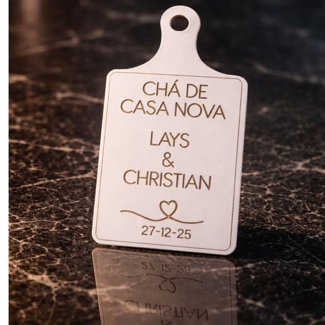 Imã Tábua de Carne Lembrancinha Chá de Panela Cozinha Casamento Noiva Noivos Personalizado