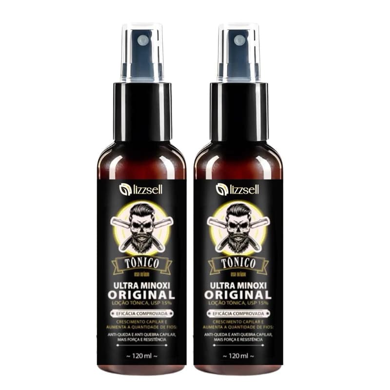 2x Ultra Minoxi Original 15% – Crescimento Rápido, Fios Fortes e Queda Zero LizzSell Original