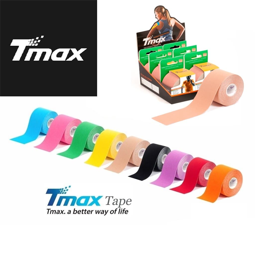 Fita Kinesio Tmax Bandagem Elástica Terapêutica 5 Cm X 5m Bege Original.