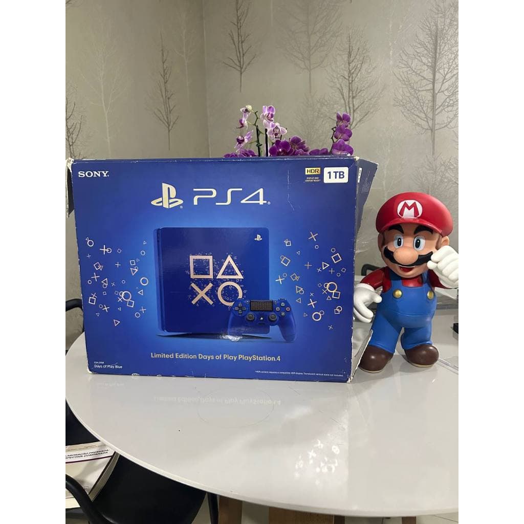CONSOLE NOTA FISCAL PLAYSTATION 4 EDIÇÃO ESPECIAL DAYS OF PLAY COMPLETO 1TB PS4 PLAY 4