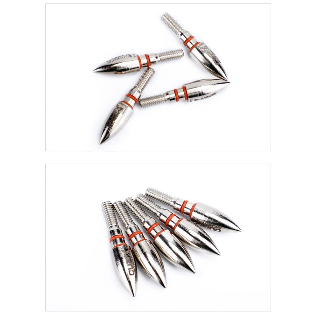 Ponta de flecha Storm Arrow, com pontas roscadas e com anéis de borracha duplos 6 peças