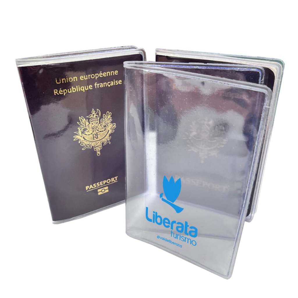 50 Porta Passaporte Transparente Personalizado