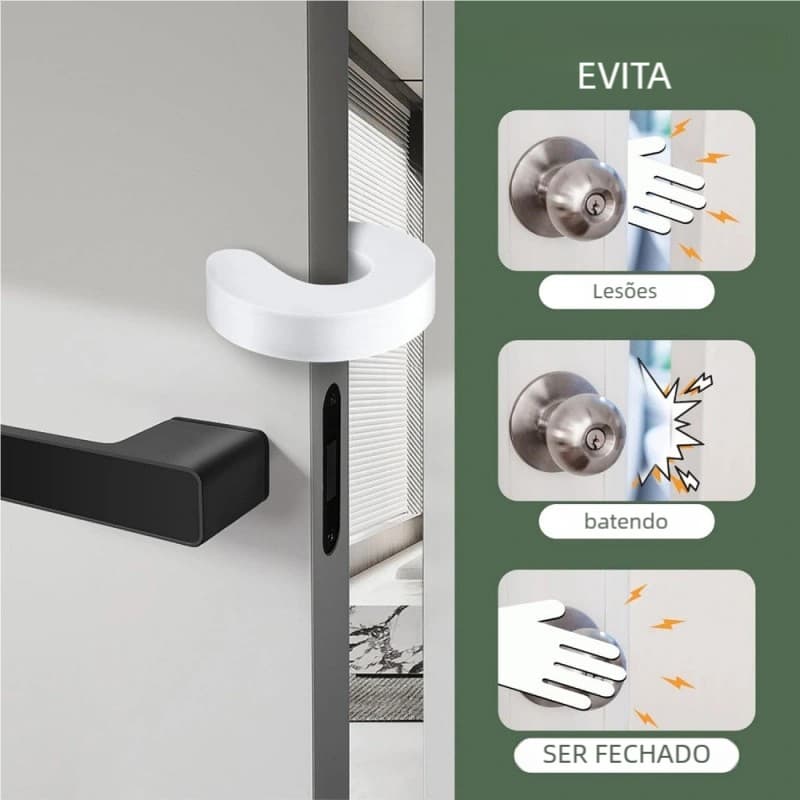 Protetor de Porta para Bebês e Crianças 3 Unidades - EVA LMP Proteção Anti-Pinchadura