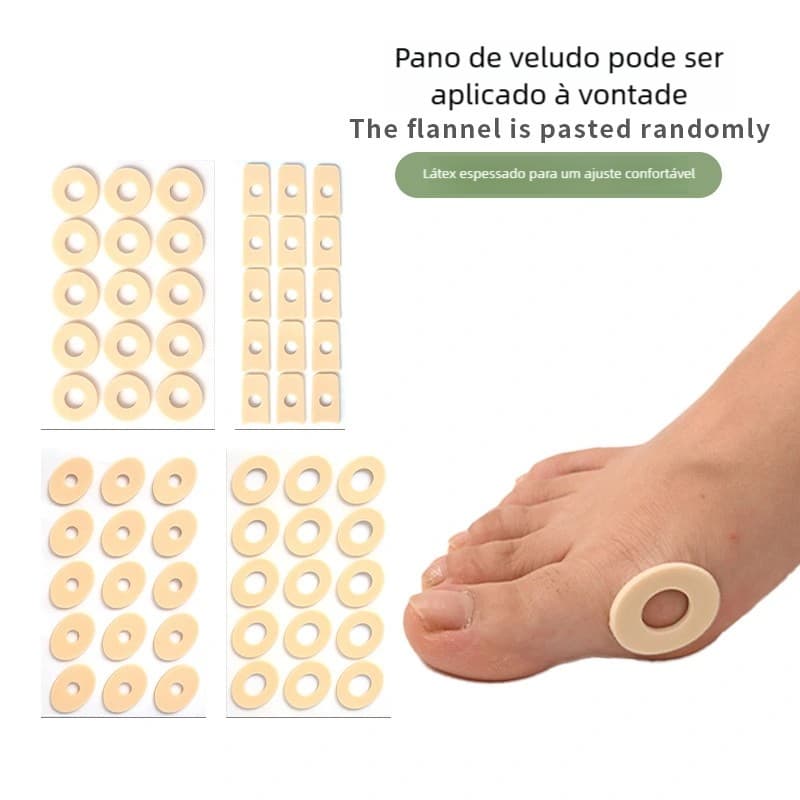 Protetor de Pé Contra Fricção e Calos - 15 Pçs Esponja de Látex Unissex