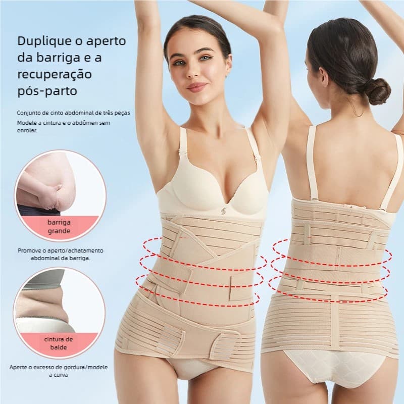 Cinta Modeladora para Pós Parto e Cirurgia - Reduz Medidas e Apoia a Barriga
