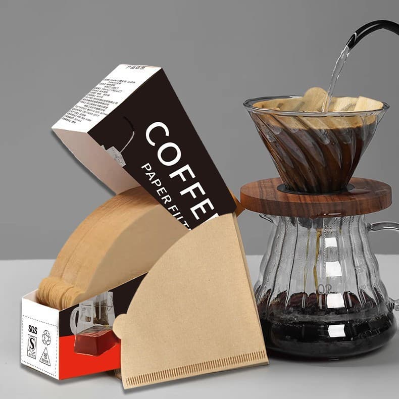 Filtro Cone V60 02 para Hario - 100 Unidades de Papel Natural para Cafeteria