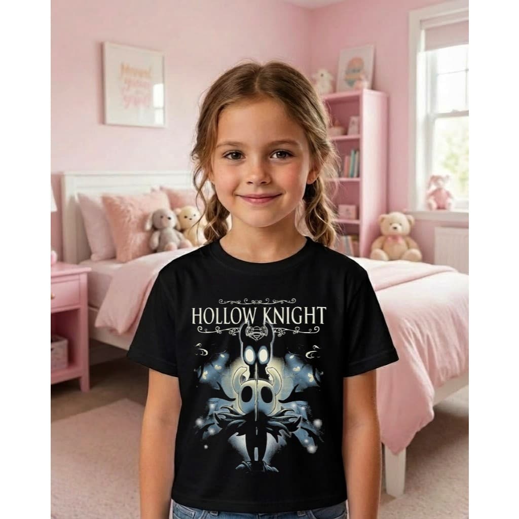 Camiseta Hollow Knight Camisa Infantil Manga Curta de Algodão Manga Curta Menino Menina