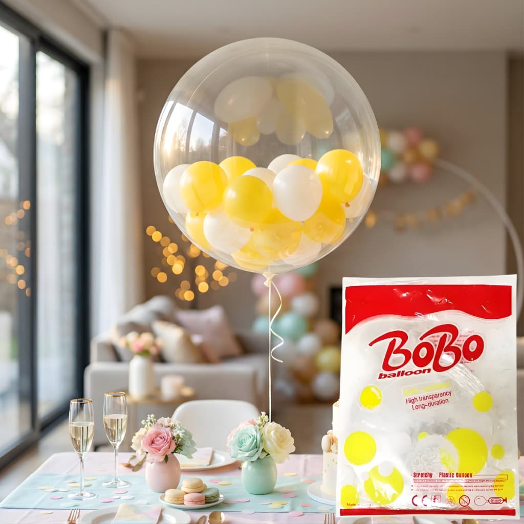 Kit 50 Unidades Balão Bubble 24 60cm Cristal Transparente Alta Qualidade